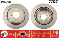 2X Bremsscheibe TRW DF4802 FüR BMW X1 E87 E91 E92 E84 E81 E93 E90 3Er Touring