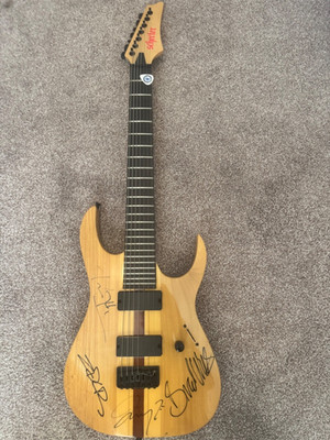 Rage against the machine autographed  guitar  entire band 