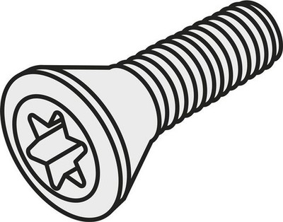 Pramet Torx-Senkkopfschraube ISO US 44012-T15P Bruttogewicht 1g Wechselhalter