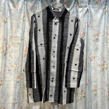 USED ISSEY MIYAKE PERMANENTE EMBROIDERED DISTRESSED SHIRT ACCEPTABLE