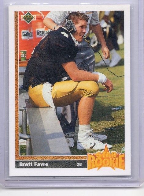 1991 Upper Deck Star Rookie 13 Brett Favre Packers HOF Rookie Card