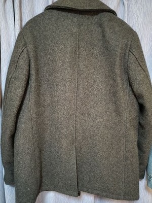 SCHOTT Pea Coat Jacket US 740N Size 40 L Dark Gray Wool Outerwear