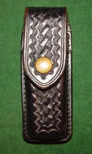 DUTYMAN "2721U 17-19 .45 cal."  Black Basketweave Leather Magazine Pouch