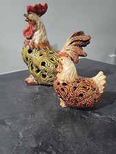 Polli in ceramica da fattoria