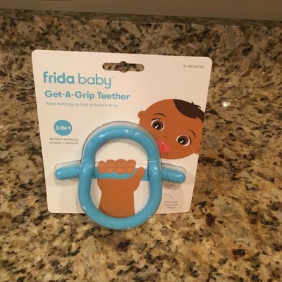 Frida Baby Get-A-Grip Teether 3-IN-1 Silicone Teether Toy for Baby Blue