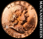 1962 Silver Franklin Half Dollar - Choice Gem Proof  Color  Lustrous  #J9998