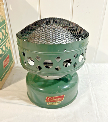 #ad Vintage Coleman 512 A Heater 3500 BTU Green UNTESTED 1970 origiinal box paperwo $69.88