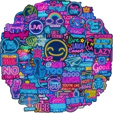 100PCS Neon Motivational Stickers  Positive Affirmation Waterproof Vinyl