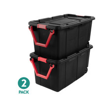 Sterilite Extra Large Storage Bin, 40 Gallon Wheeled Plastic Storage Container w