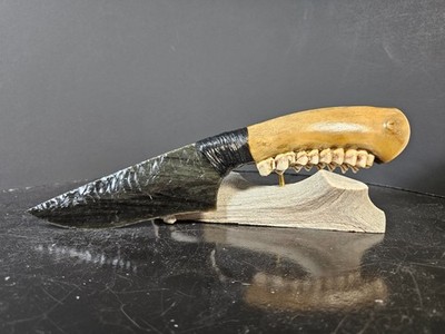 Crazy Wicked Clip Point Obsidian Knife~Deer~2013 Riddick 3 Knives maker~HOT!!