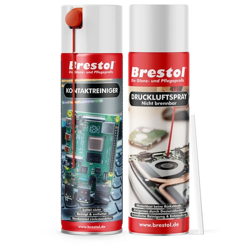 KONTAKTREINIGER 400 ml + DRUCKLUFTSPRAY 500 ml SET PC-Reiniger Entstauber