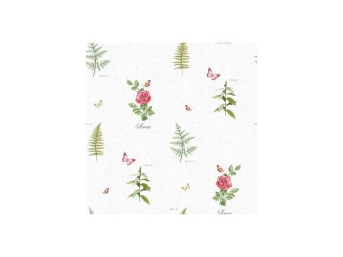 S45208 - Country Cottage Roses Botanicals Red Galerie Wallpaper