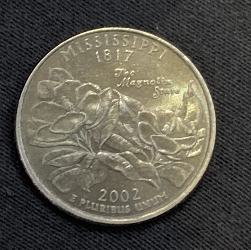 2002 mississippi quarter DYE error RARE - Image 2 of 2