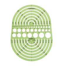 Precision Circle and Radius Drawing Template for Drafting and Design Projects