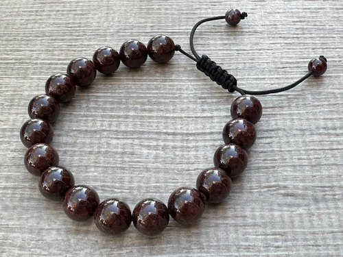 Grade A++ Edelstein Perlen verstellbar Armband 10 mm, echte Kristalle Armbänder - Bild 68 von 124