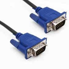 VGA Cable SVGA Male to Male 15 Pin PC Monitor TV LCD LED TFT Lead 1m 2m 3m 5m UK