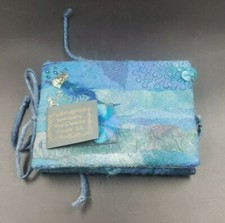 Hand Made Upscale Teal Blue Gift Scrapbook Photo Album New Zealand Merino Wool