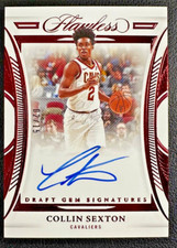 COLLIN SEXTON 2021-22 Panini Flawless Draft Gem Signatures Ruby (Jersey #) 02/15