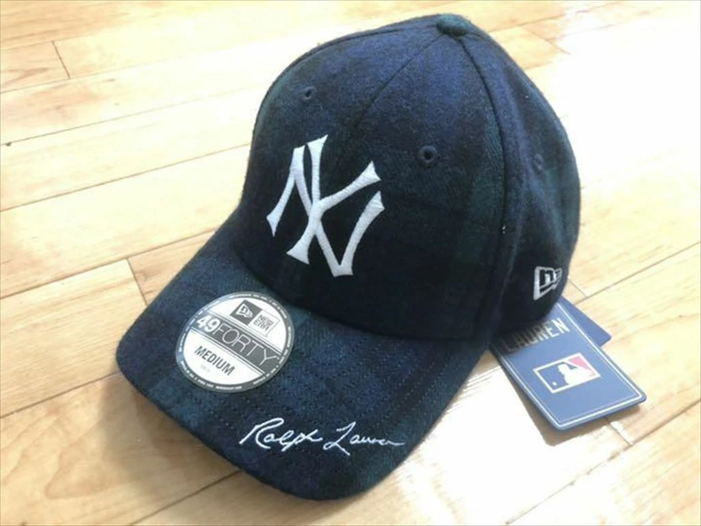 Polo by Ralph Lauren NEW ERA Yankees Cap Hat Men M Black Watch 49