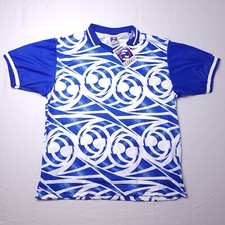 Vintage 90's Reebok Geometric AOP Collared Soccer Jersey Men's Sz L Made in USA