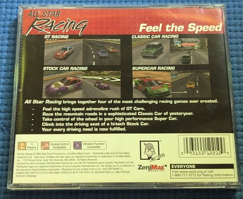 All Star Racing (Sony PlayStation 1, 2002) PS1 CIB, esempio di alta qualità - Foto 2 di 4