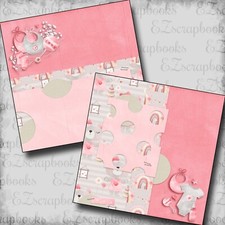 Precious Baby Girl NPM - 2 Premade Scrapbook Pages - EZ Layout 6133