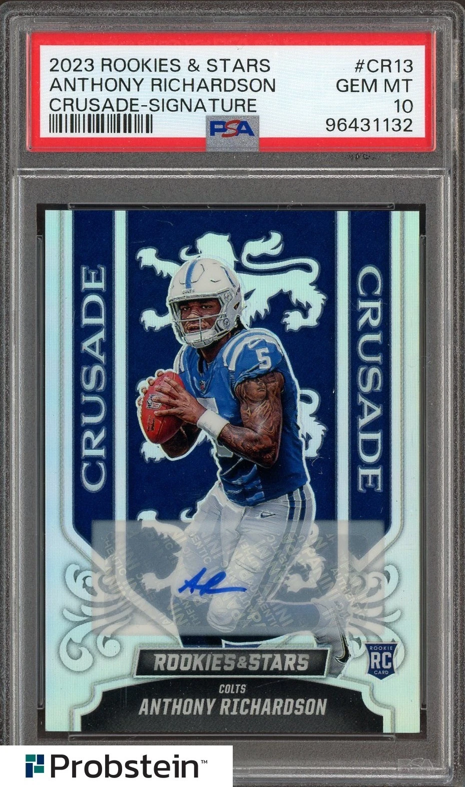 Anthony Richardson Panini Rookies & Stars Crusade #CR13 Autograph