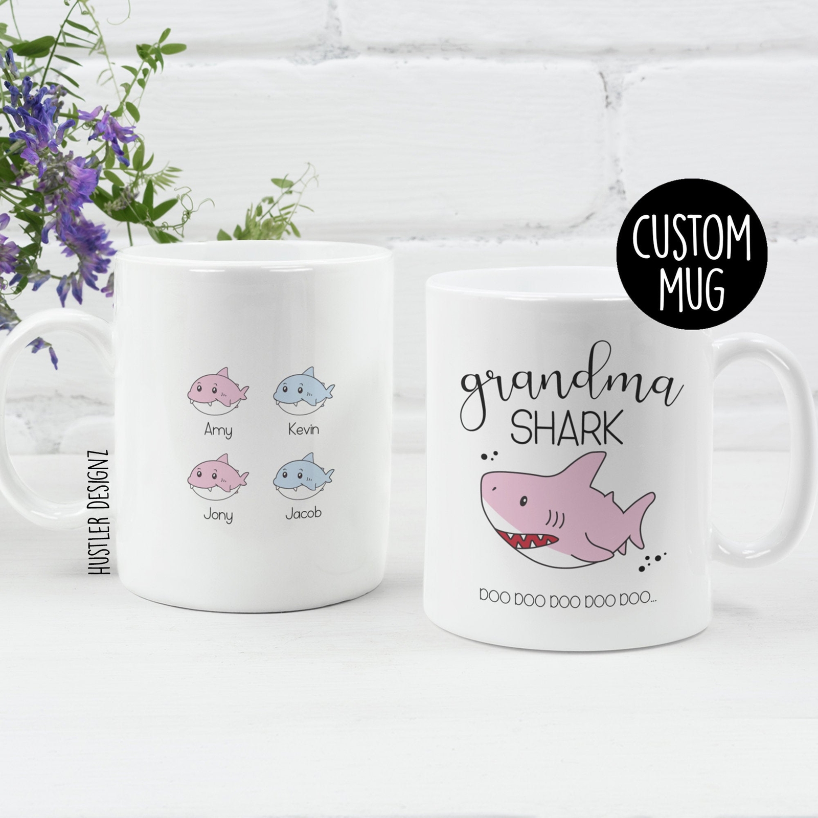 Grandma Shark Mug Shark Gifts Shark Doo Doo Personalized Mug Gift For Grandma