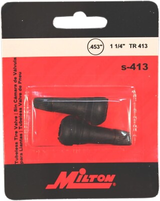 #ad MILTON INDUSTRIES 1 1 4quot; TUBELESS TIRE VALVE 2 PACK S 413 $6.49