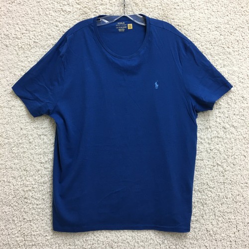 Polo Ralph Lauren Shirt 2XL Adult Blue Crewneck Short Sleeve Pullover Mens XXL