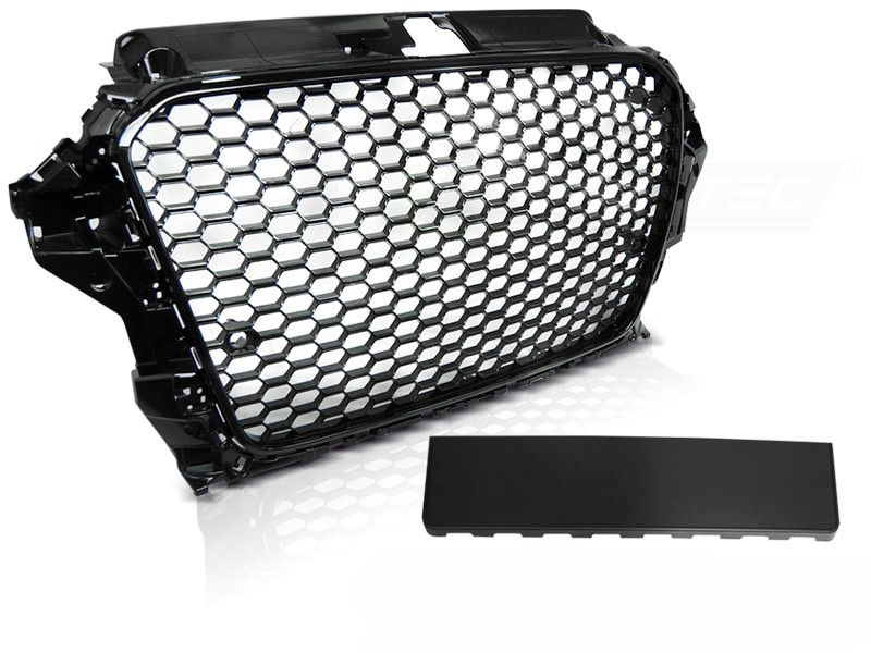 Grille avant sport noire mate pour Audi A3 8V de 2012 à 2016 finition premium