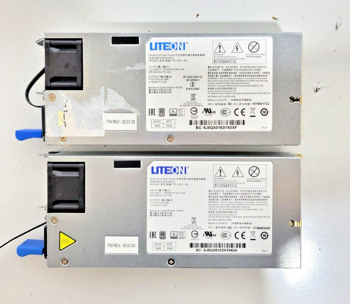 LOTS OF 2 PS25018Q LiteOn 500W Watt Switching PSU Power Supply eBay