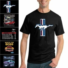 Ford Mustang Retro USA Vintage Design T Shirt Collection - Men Car Tshirt