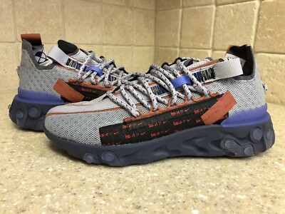 Nike React WR ISPA Wolf Grey Running Shoes CT2692-001 Men's Size 4.5 EUR 36.5