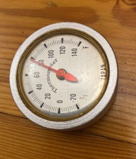 Vintage Car Auto Dash Thermometer Accessories Made In Japan Silver Color Vintage Car Auto Dash Thermometer Accessories Made In Japan Silver Color