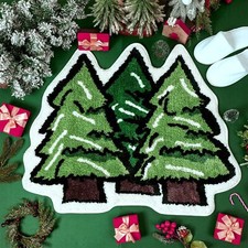 Christmas Bathroom Rugs 32 X 24 Inches Green Christmas Tree Bath Mat For Living