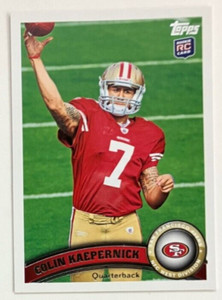 Colin Kaepernick 2011 TOPPS  Rookie card #413! Near Mint Condition!