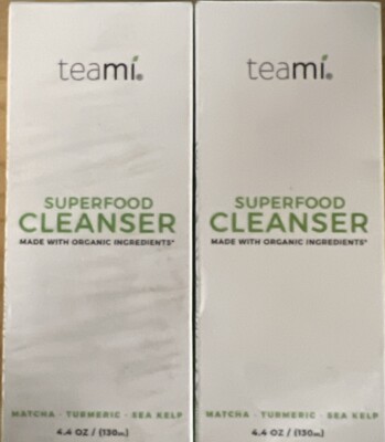 2 Pack Teami Superfood Cleanser Matcha Turmeric Sea Kelp All Skin Types 4.4 oz