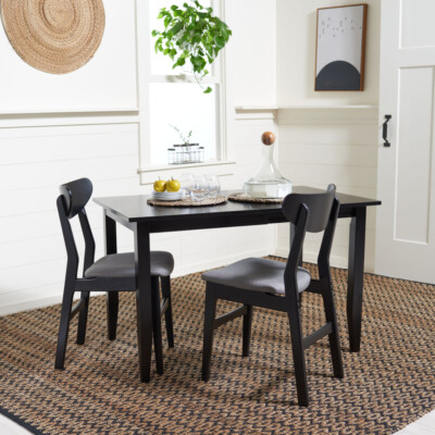 SAFAVIEH Miliano Extension Table | Matte / Black |