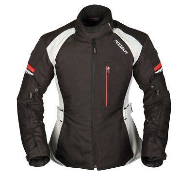 Motorrad Modeka Violetta Tex-Jacke Damen (schwarz/hellgrau) Gr: 46