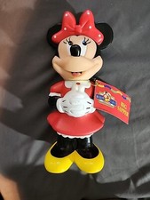 Disney Minnie Mouse 10" Drink Cup Red Dress Polka Dots 16oz Straw Hole NWT