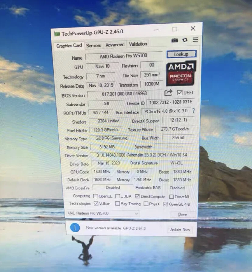 AMD Radeon Pro W5700 GDDR6 8GB Workstation(RX 5700 XT) GPU - Image 2 of 4