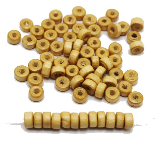 1000pcs 6X3mm Column Heishi Wood Beads~Wooden Spacer Bracelet Necklace Making - Picture 14 of 14