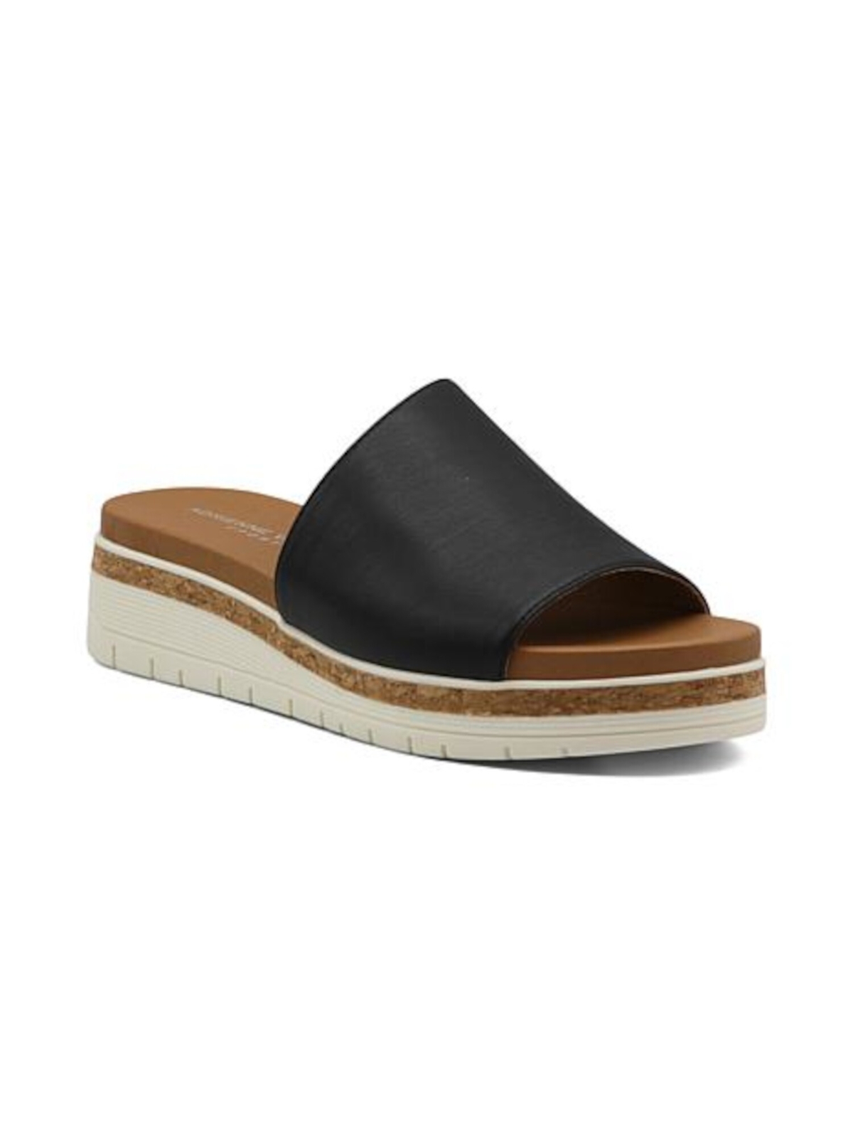 ADRIENNE VITTADINI/ СПОРТИВНЫЕ женские черные босоножки на танкетке в стиле Прованс на 1 платформе, 9,5 М