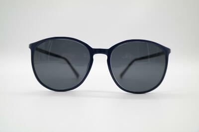 Vintage In Look 0317 Blau Silber Schwarz Oval Sonnenbrille sunglasses Brille NOS
