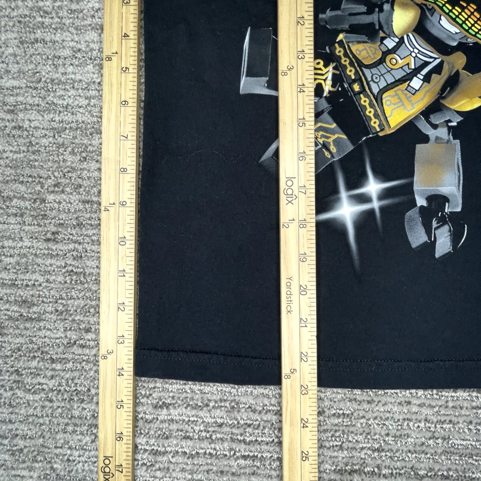 Футболка Vidiyo размер M для мальчиков LEGO Robo хип-хоп робот вырез лодочкой короткий рукав черная - Изображение 4 из 4