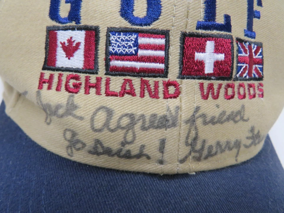 Gorra Notre Dame Golf Gerry Faust Firmada Autógrafo Personalizada Go Irish Foto 3 de 4