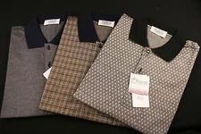 Men's Polo Shirt Short Sleeve Mercerize Cotton  (Gulf Fancy Polo) Made in Italy