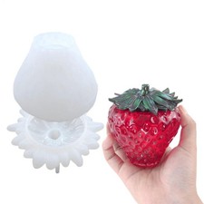 DIY Crystal Storage Jar Resin Strawberry Shape Storage Container Silicone Mold