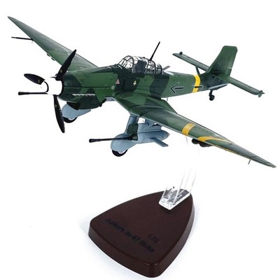 1/72 Diecast Alloy German Stuka JU-87G2 Attack Plane Model Toy Gift For Kid
